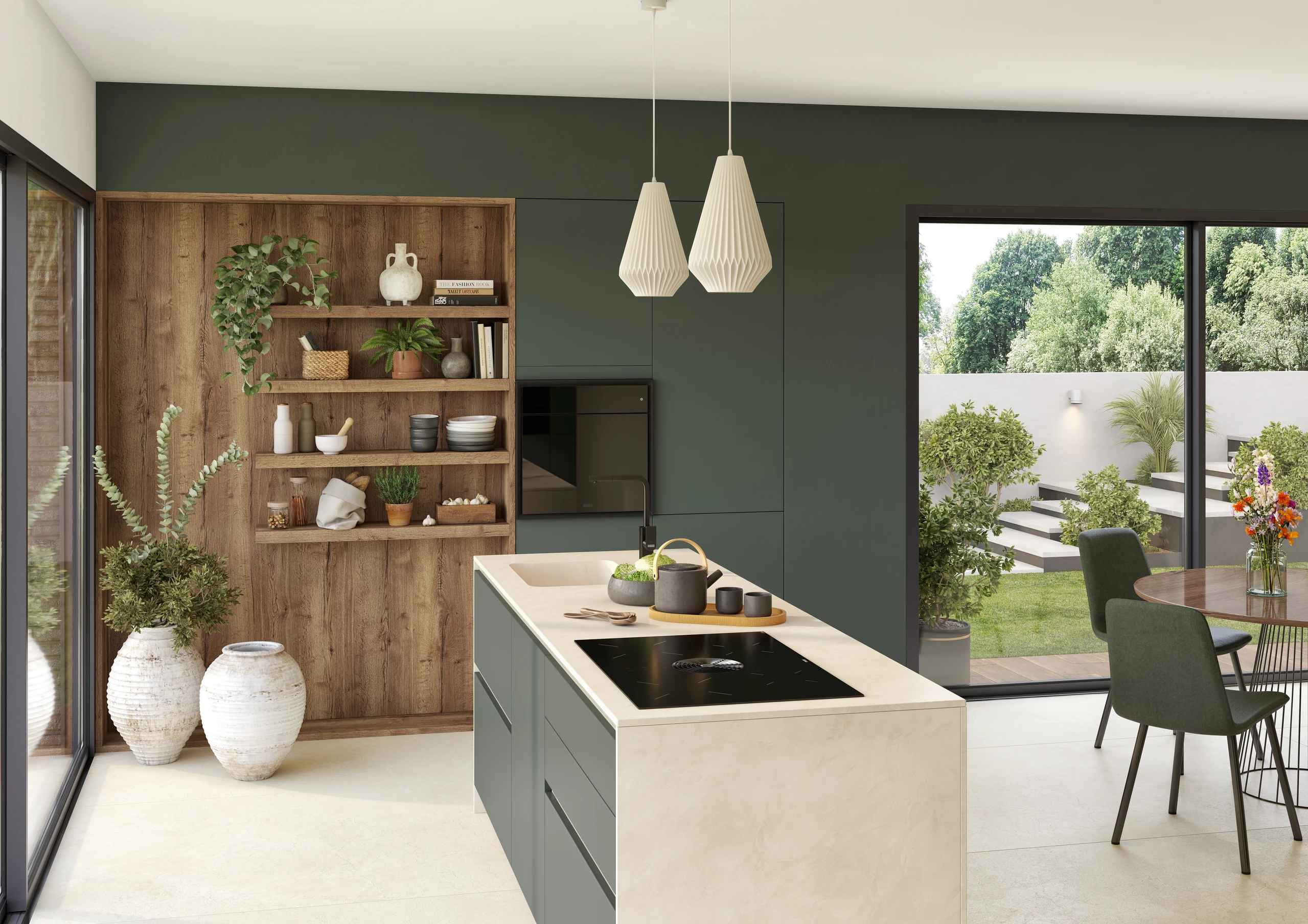 Divine mineral green lacquer close-up